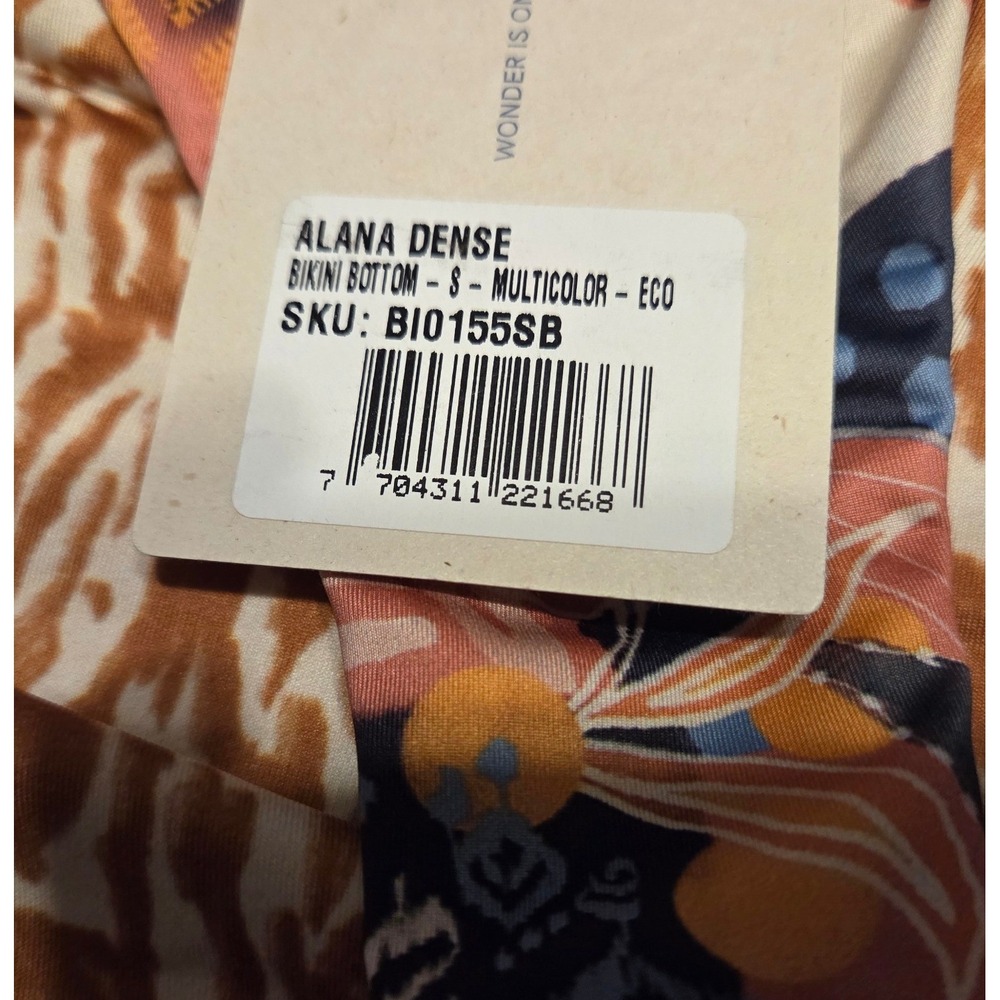 NWT Ola Azul Bikini Swimsuit Small Karol Top Alana Bottom Multicolor Eco Print - Picture 7 of 9